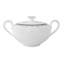 Villeroy & Boch White Lace 11-3/4-Ounce Covered Sugar