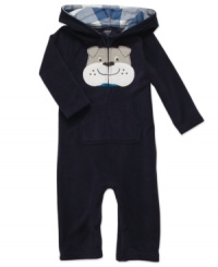 Warm and cozy with a healthy dose of adorable, this Carter's microfleece coverall will only add to your little one's cuteness factor.