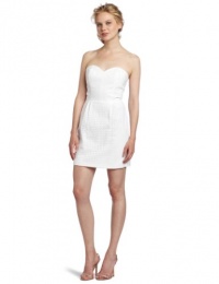 Rebecca Minkoff Women's M Bustier Strapless Dress, White, 4