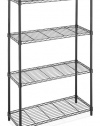 Whitmor 6070-322 Supreme 4-Tier Shelving Unit, Black