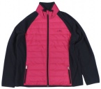 Lauren Active Women's Full Zip Quilted Color-Blocked Fleece Jacket (Somerset Pink/City Navy)