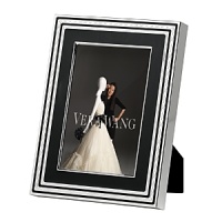 This new collection from bridal favorite Vera Wang updates the designer's popular With Love collection in striking black enamel and silver. Featuring a geometric design, it is at once Art Deco-inspired and thoroughly modern.