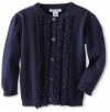 Hartstrings Girls 2-6X Toddler Cotton Sweater Cardigan, Pea Coat Navy, 2T