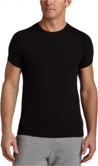 Calvin Klein Men's Steel Micro S/S Crew, Black, Medium