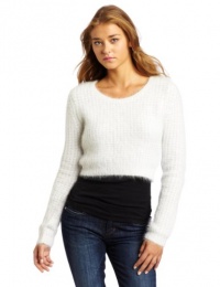 Joe's Jeans Women's Sam Crop Sweater, Ivory, Medium