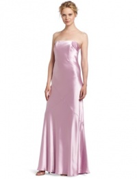 ABS Allen Schwartz Women's Strapless Gown with Geometrical Seam, Pink Mist, 6