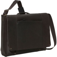 SOLO Vintage Collection Laptop Messenger Bag, Holds Notebook Computer up to 16 Inches, in Columbian Leather, Espresso, VTA502-3