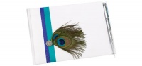 Hortense B. Hewitt Wedding Accessories Guest Book With Pen, Peacock