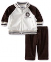 Calvin Klein Baby-Boys Newborn Jog Pant Set, Brown, 0-3 Months