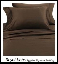 Royal Hotel's Solid Chocolate 800-Thread-Count 4pc King Bed Sheet Set 100-Percent Egyptian Cotton, Sateen Solid, Deep Pocket