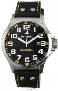 TW Steel Men's TW671 RF1 Team Pilot Black Dial Watch