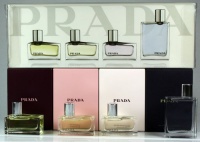 Prada Collection 4 Piece Miniature Set: Prada 7ml Edp, Prada Intense 7ml Edp, Prada Tendre 7ml Edp, Prada Pour Homme 9ml EDT