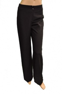 Armani Collezioni Black Virgin Wool Pants Trousers, 6, Black