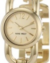 Nine West Women's NW1136CHGB Gold-Tone Round Champagne Dial Bracelet Watch