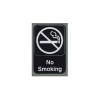 6''x9'' Restaurant Sign, Black, No Smoking