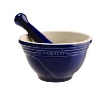 Le Creuset PG4050-0430 10-Ounce Mortar and Pestle, Cobalt