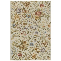 Couristan Eden Spring Blooms Ivory/Azure Area Rug Size - 4 x 6.2 ft.