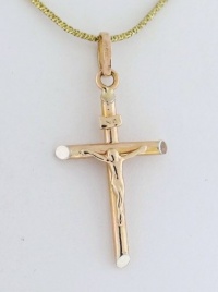 14k Rose Gold - Designer Pendant Cross Jesus - 1.3 Grams