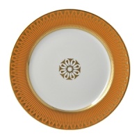 Inspired by the grandeur of 19th-century French porcelain, this fine, opulent Bernardaud dinnerware features a motif created by renowned painter Pierre-Louis Dagoty that's enhanced by a delicate gold rim.