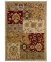 Borrowing swatches of traditional floral motifs and arranging them in a pastiche of unparalleled beauty, this alluring area rug from Sphinx pairs a hard-twist nylon construction with a special dyeing technique to recreate the look and feel of the finest antique rugs.