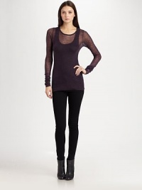 Ultra-sheer cashmere jersey, in a crewneck silhouette.CrewneckLong sleevesCashmereMachine washImportedModel shown is 5'11 (180cm) wearing US size Small. 