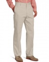 IZOD Men's Big-Tall American Chino Flat Front, Khaki, 44x34