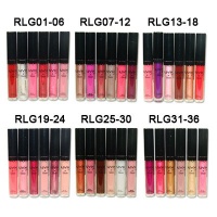 NYX Round Long Lasting Lip Gloss 36pc Full Size (in 36 different colors) with free cosmetic bag