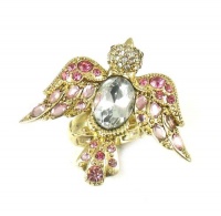 Betsey Johnson Jewelry Iconic Lovebirds Stretch Ring New 2012