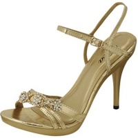 Damita K Nudy-03 Gold Xica Collection Evening Shoes, Size: 10 (M) US [Apparel]