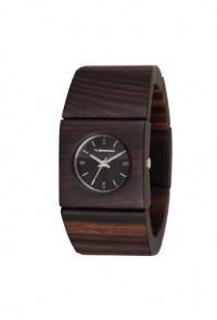 Vestal Women's RWS3W01 Rosewood Slim Real Wood Ebony Bangle Watch