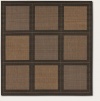 Couristan 1043/2500 Recife Summit 7-Feet 6-Inch Square Rug, Cocoa Black