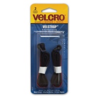 Velcro Velstrap Cinch Straps, 18 x 1 Inches, Black, 2 Pack (90107)