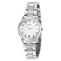 Bulova Women's 96P104 Diamond Accented Sunray Dial Watch