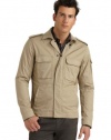 Vince Mens Cotton Khaki Jacket Large L Sand Color Zip Front