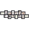 ADECO PF0213 14-Opening Black Wood Wall Hanging Collage Photo Picture Frame - Home Decor Wall Art, Holds 4x6 and 6x4 inch Photos