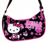 Sanrio Black and Pink Hello Kitty Purse Handbag 80674