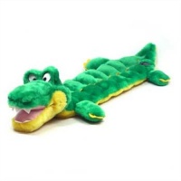 Kyjen Plush Puppies Squeaker Mat Long Body Gator Dog Toy with 16 Squeakers