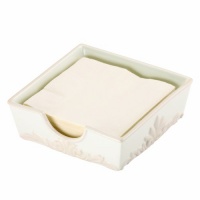 Lenox Butler's Pantry 6-Inch Napkin Box with ivory napkins