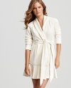 With a ruffled hem, Juicy Couture's velour robe lends flirty flair over chemises and nightshirts.