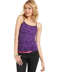 Gear-up for the sunny season with a tank top from Say What? that boasts an oh-so-hot leopard print!