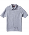 This sleek Quiksilver button down shirt takes you from beach bum to baller.