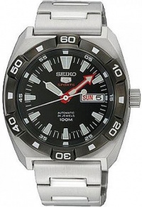 Seiko 5 Sports #SRP285 Men's Stainless Steel 100M 24 Jewels Black Dial Automatic Watch