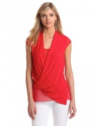 Bailey 44 Women's Treacherous Turn Drape Front Top, Red, X-Small