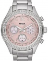 Fossil Flight Pink Dial Crystal Bezel Ladies Watch CH2798