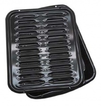 Range Kleen Porcelain Broiler Pan with Porcelain Grill