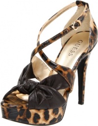 Guess Women's Karune3 Platform Sandal,Brown Leopard,8.5 M US