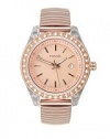 Fossil Women's ES2907 Rose Gold stainless Steel expandable band Rose Gold Case & Dial Crystallized bezel Watch