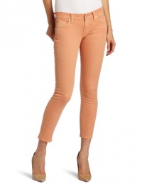 7 For All Mankind Women's Crop Skinny Jean in Peach, Peach, 27