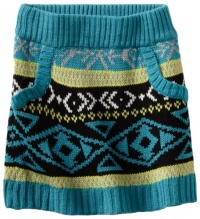 Energie Girls 7-16 Tasha Sweater Skirt, Black/Teal, X-Large