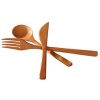 Totally Bamboo 3-Piece Set Bamboo Flatware, Fork, Knife and Spoon